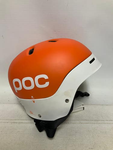 Used POC FRONTAL Snowsport Helmet Adult Black/Orange/White LG 11823-S000034143