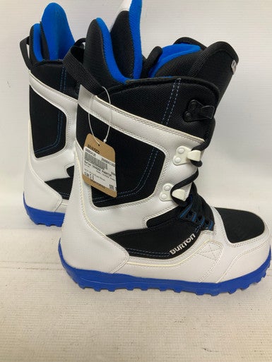 Used Burton INVADER PHANTOM Mens Snowboard Boots White/Black/Royal Senior 8 11823-S000034125