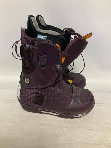 Used Burton EMERALD Womens Snowboard Boots Wine Red Senior 8 11823-S000034123