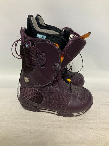 Used Burton EMERALD Womens Snowboard Boots Wine Red Senior 8 11823-S000034123