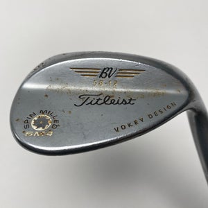 Titleist Vokey Spin Milled SM4 Chrome 58* 12 TT DG High Launch S300 Stiff RH