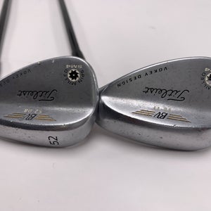Titleist Vokey Spin Milled SM4 Chrome Wedge Set 52*8 56*11 Tour AD 65i Senior RH