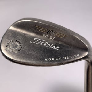 Titleist Vokey Spin Milled SM4 Chrome Lob Wedge LW 60* 7 Wedge Steel Mens RH