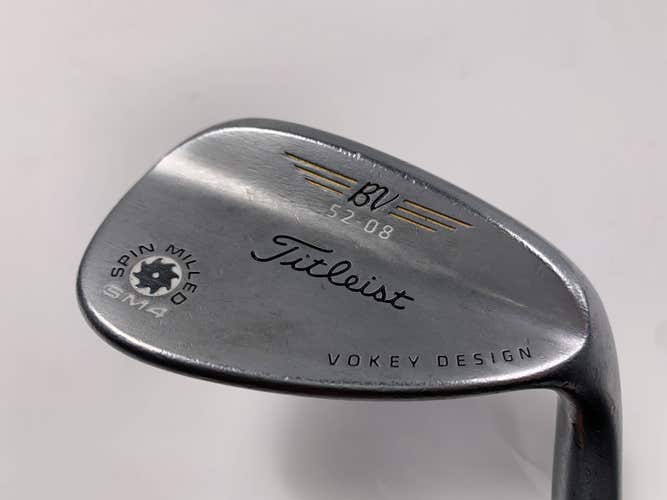 Titleist Vokey Spin Milled SM4 Chrome Gap Wedge GW 52* 8 Wedge Steel Mens RH