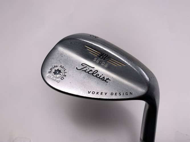 Titleist Vokey Spin Milled SM4 Chrome Sand Wedge SW 56* 8 Bounce Wedge RH