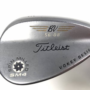 Titleist Vokey Spin Milled SM4 Chrome Sand Wedge SW 56* 8 Wedge Steel Mens RH