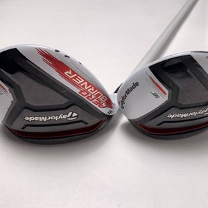 TaylorMade AeroBurner 3 & 5 Fairway Wood Set 15* 18* Matrix Speed Rul-Z Mens LH