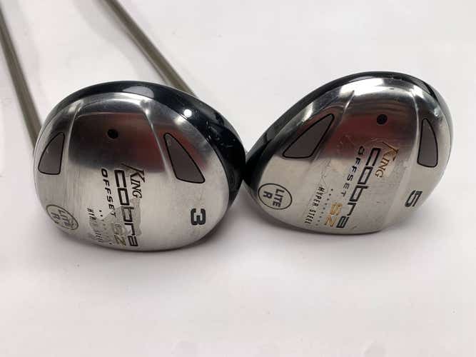 Cobra SZ Hyper Steel Offset 3 & 5 Fairway Wood Set 15* 18* HM Tour Mens RH Dent