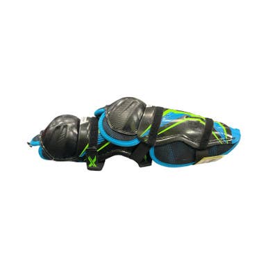 Used Bauer Youth Shin Guards Black And Carolina Blue 10" 11859-S000025228