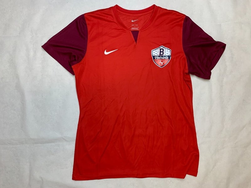 Nike Patriots US Short Sleeve Trophy V Soccer Jersey Women's L Red Shirt DR0940