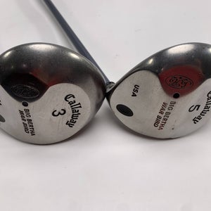Callaway Big Bertha Warbird 3 & 5 Fairway Wood Set 15* 18* RCH 90 Mens RH