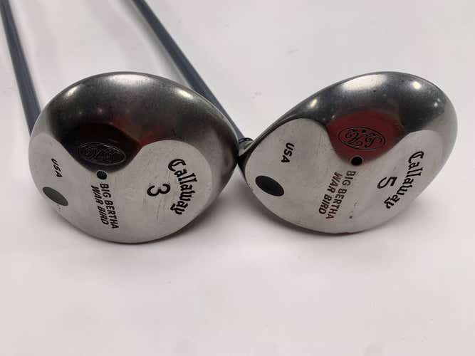 Callaway Big Bertha Warbird 3 & 5 Fairway Wood Set 15* 18* RCH 90 Mens RH