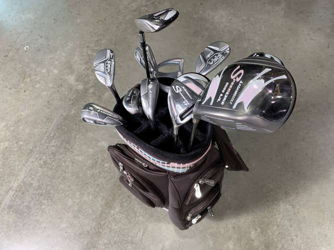 Adams Idea/Speedline Club Set Driver 3W-7W 5H-6H 7-PW+SW Putter Ladies RH +Bag