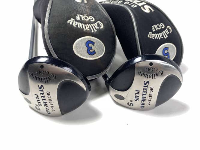 Callaway Steelhead Plus 3 & 5 Fairway Wood Set 15* 18* Steelhead Plus Mens RH HC