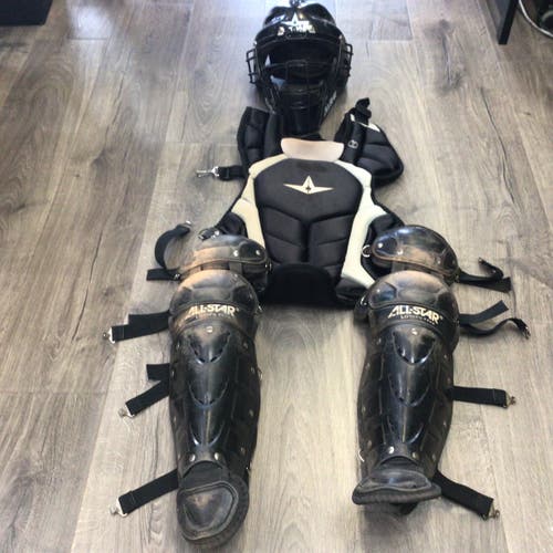 All Star Top Star Youth Catcher's Set Age 7-9 Black(Used)