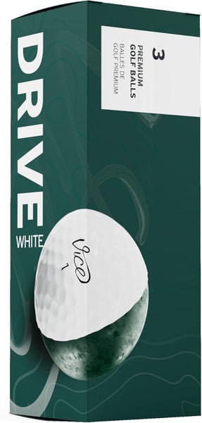 Vice Golf Drive Golf Balls (White, 3pk) 1 Sleeve 2025 NEW