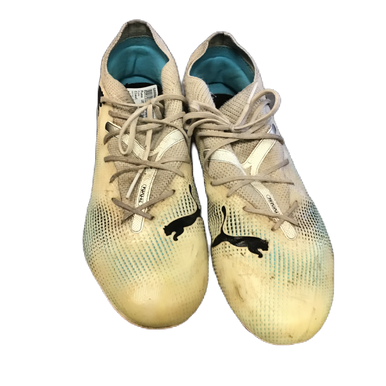Used Puma 107715-01 Soccer Cleats White Senior 7.5 11730-S000066455