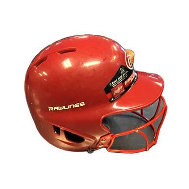 Used Rawlings MLTBH-R1 Batting Helmet w/Mask Red One Size 11730-S000066968