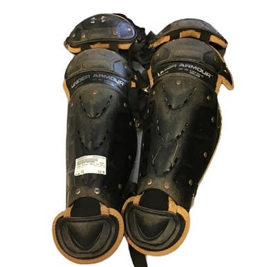Used Under Armour UALG-YVS Catchers Leg Guards Black Youth 11730-S000066658