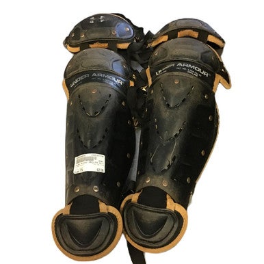 Used Under Armour UALG-YVS Catchers Leg Guards Black Youth 11730-S000066658