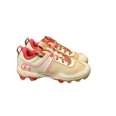Used Under Armour 3024331-101 BB/SB Cleats White Junior 03.5 11730-S000066683