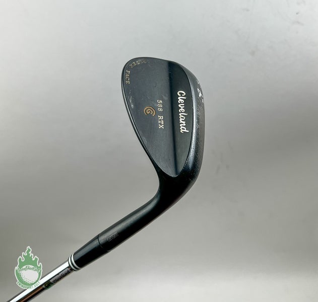 Used RH Cleveland 588 RTX Rotex Face Black Wedge 56*-14 Wedge Flex Steel Golf