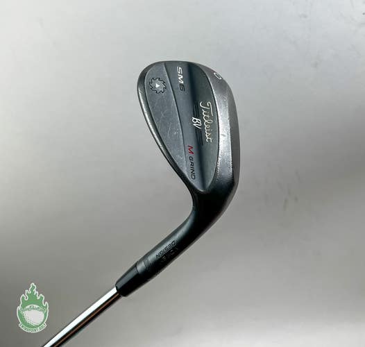 RH Titleist Vokey SM6 M Grind Jet Black Wedge 60*-08 Wedge Flex Steel Golf