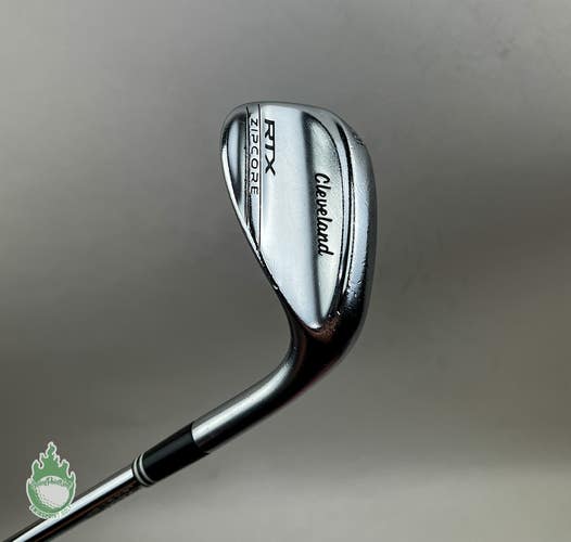Used RH Cleveland RTX ZipCore Wedge 56*-10 Mid TI Wedge Flex Steel Golf Club