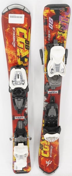 Nordica Hotrod Kids Skis with Bindings - 80 cm Used