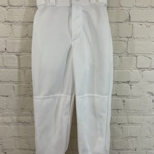 Alleson Athletic 80185 Youth's 100% Polyester Tapered Baseball Pants White XS