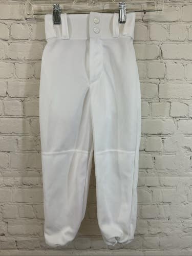 Alleson Athletic 80185 Youth's 100% Polyester Tapered Baseball Pants White XS