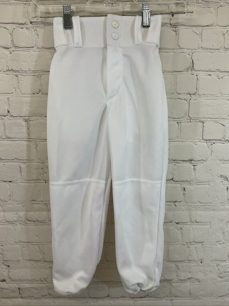Alleson Athletic 80185 Youth's 100% Polyester Tapered Baseball Pants White XS