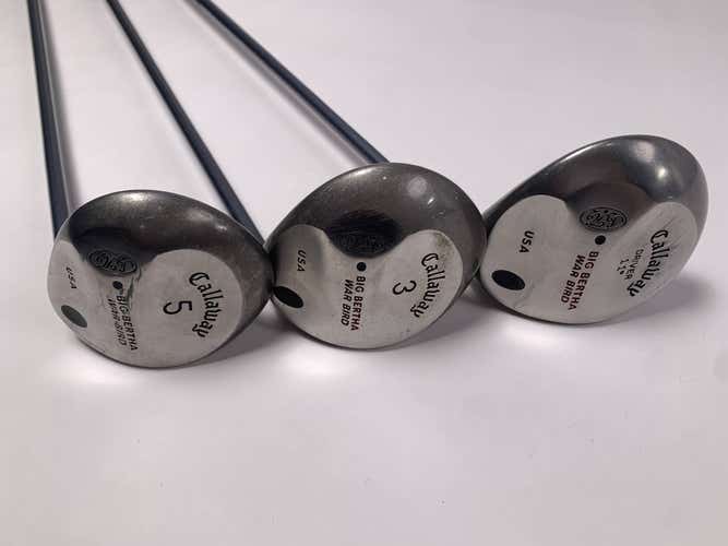 Callaway Big Bertha Warbird Wood Set Driver 3 5 | 11* 15* 18* RCH 90 Mens RH