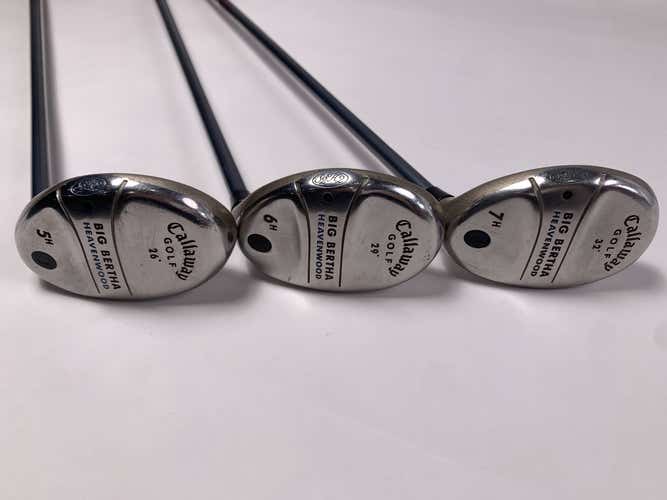 Callaway Big Bertha Heavenwood Hybrid Set 5 6 7 26* 29* 31* EXS 60i R2 Mens RH