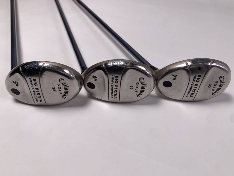 Callaway Big Bertha Heavenwood Hybrid Set 5 6 7 26* 29* 31* EXS 60i R2 Mens RH
