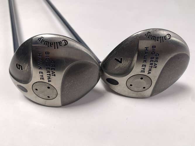Callaway Hawkeye 5 & 7 Fairway Wood Set 18* 21* Hawk Eye UL Regular Mens RH