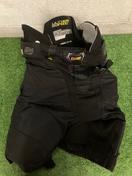 Black Senior Medium Bauer Supreme Ultrasonic Hockey Pants (Used)
