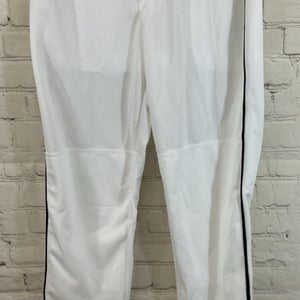 Alleson Athletic 80185 Youth's 100% Polyester Baseball Pants White Black Large