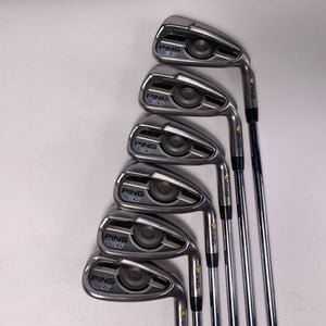 Ping G 2016 Iron Set 5-9+GW Yellow Dot 1.5* Up AWT 2.0 Stiff Steel Mens RH