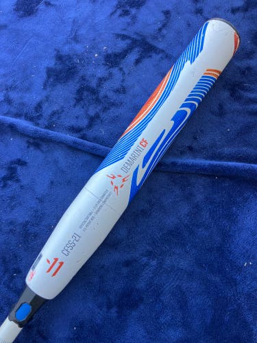 White 2021 DeMarini CF Composite Bat (-11) Composite 19 oz 30" (Used)