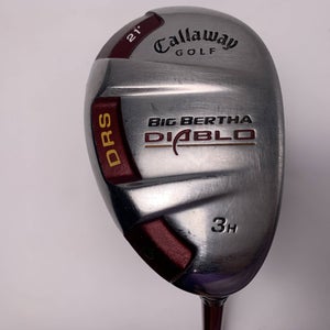 Callaway Big Bertha Diablo 3 Hybrid 21* 60g Stiff Graphite Mens RH Oversize Grip