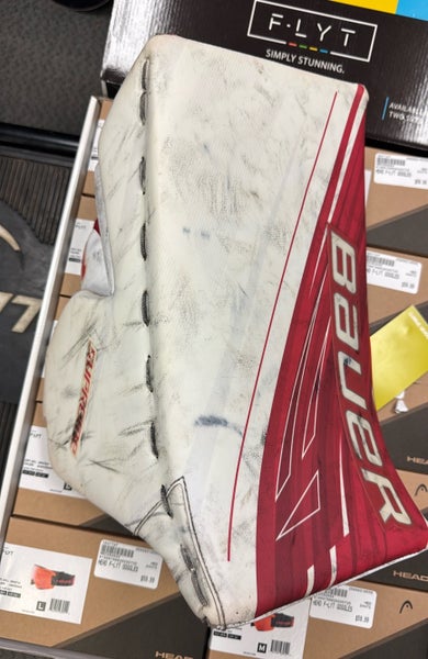 Bauer Supreme 1S (Used) White Senior Regular blocker SR adult ice hockey goal goalie