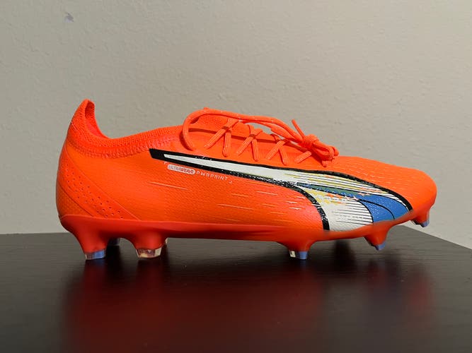 Puma Ultra Ultimate FG AG Soccer Cleats Mens Size 9 107163-01 Orange / Blue Glimmer