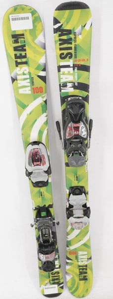 Axis Team Synflex Kids Skis with Bindings - 100 cm Used