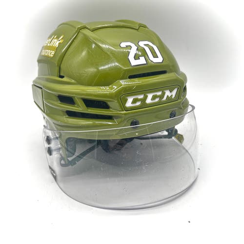 CCM Super Tacks X - Used Small Pro Stock Helmet (Olive Green)