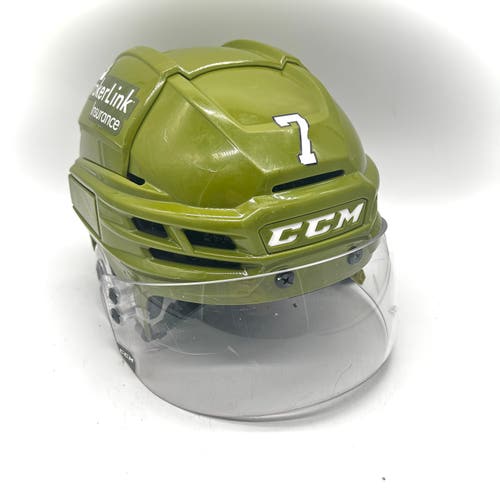 CCM Super Tacks X - Used Medium Pro Stock Helmet (Olive Green)