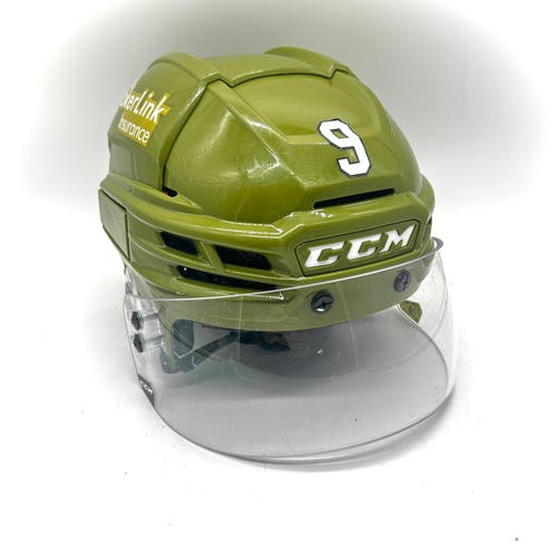 CCM Super Tacks X - Used Small Pro Stock Helmet (Olive Green)
