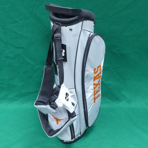 NEW Bridgestone NCAA Texas Longhorns Grey/Orange Golf Stand Bag w/ Raincover