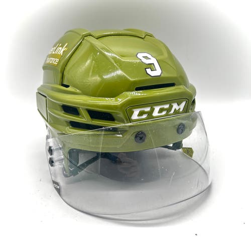 CCM Super Tacks X - Used Small Pro Stock Helmet (Olive Green)