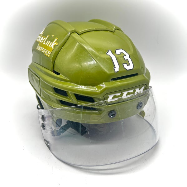 CCM Super Tacks X - Used Small Pro Stock Helmet (Olive Green)